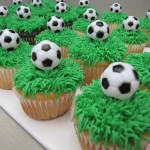 cupcake festa del papà - pallone da calcio