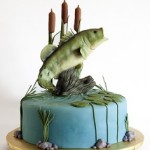 torta festa del papà - cake design bimbi - papà pescatore