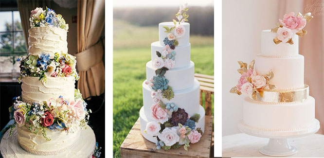 Wedding cake con decorazioni floreali
